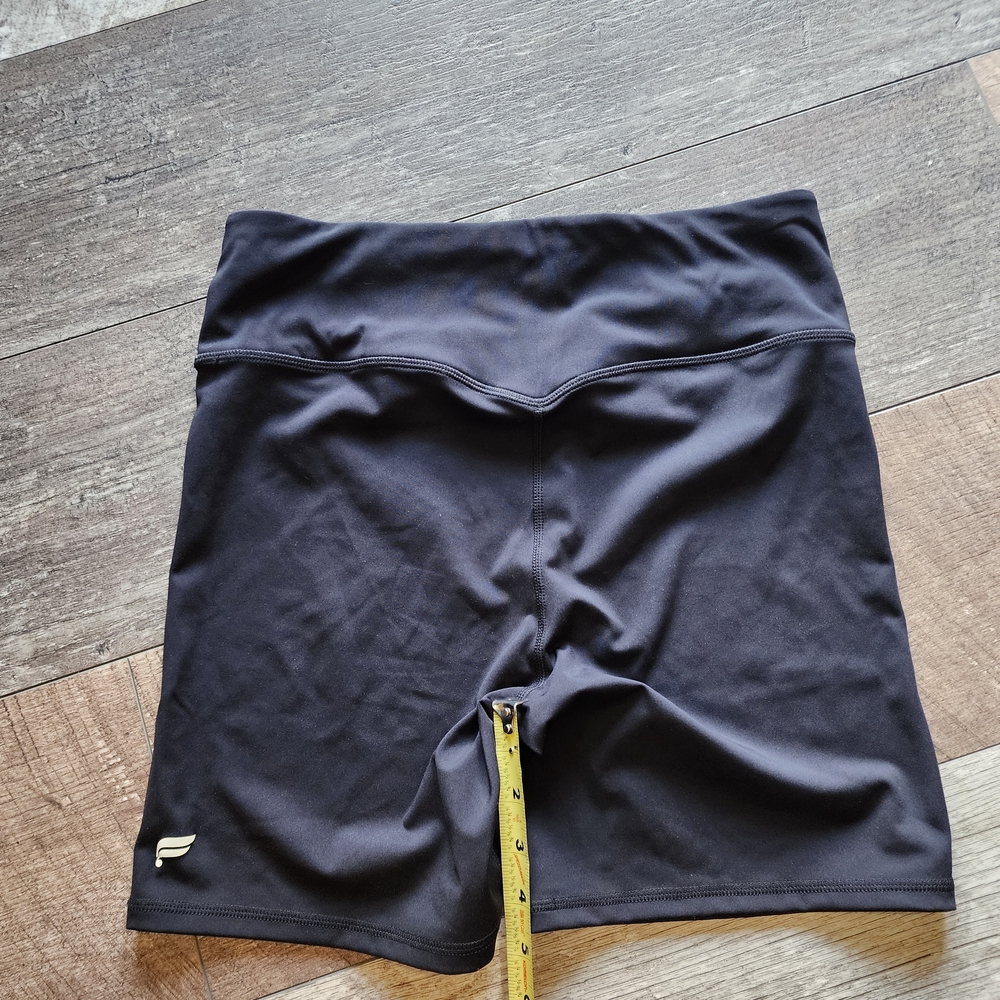 Fabletics Black High-Rise Performance Bike Shorts